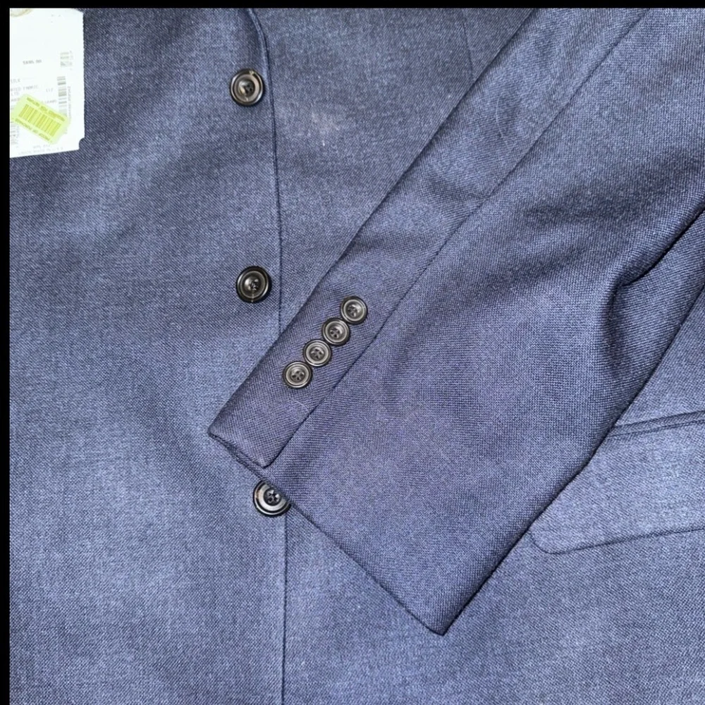 Hickey Freeman Ltd. Luxury Silk Blend Blazer Jacket Slate Blue | Union Made 42R